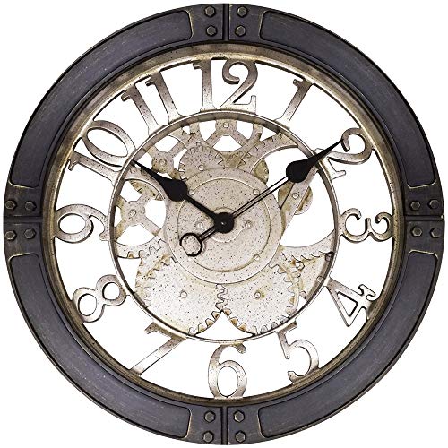 Westclox NYL32947 16" Gears Wall Clock, Bronze