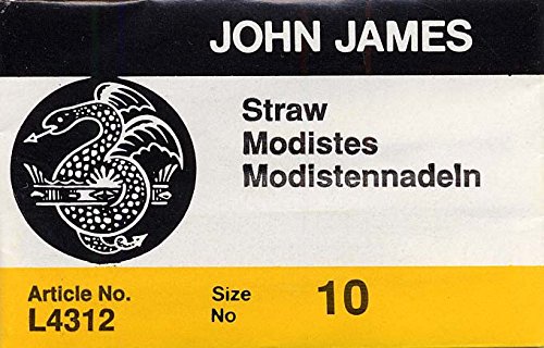 Colonial Needle 25 Count John James Milliners/Straw Uncarded Needles, Size 10 (L4312-10)
