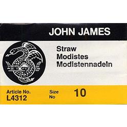Colonial Needle 25 Count John James Milliners/Straw Uncarded Needles, Size 10 (L4312-10)