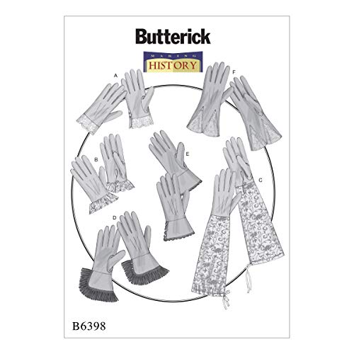 BUTTERICK B6398OSZ Women's Historical Gloves Sewing Pattern, XS-L