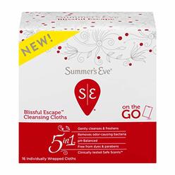 Summer's Eve Blissful Escape Daily Refreshing Feminine Wipes, Removes Odor, pH balanced, 16 count