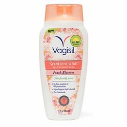 Vagisil Feminine Wash for Intimate Area Hygiene, Scentsitive Scents, pH Balanced and Gynecologist Tested, Peach Blossom, 12 oz (