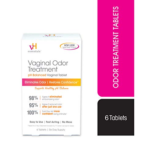 vH essentials pH Balanced Vaginal Odor Treatment Tablets - 6 Tablets With Applicator