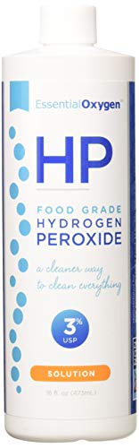 Essential Oxygen Food Grade Hydrogen Peroxide - 16 Ounce (Pack of 2)