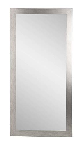 BrandtWorks Stainless Grain Wall Mirror, 32" x 71", Silver