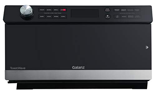 Galanz GTWHG12S1SA10 4-in-1 Multifunctional Air Fry 1000W/1.2 Cu.Ft Convection Oven, LCD Display, Cook, Sensor Reheat,