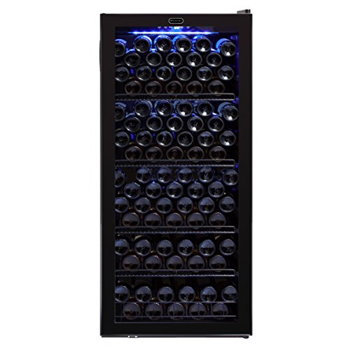 Whynter FWC-1201BA 124 Bottle Freestanding Wine Refrigerator, Black