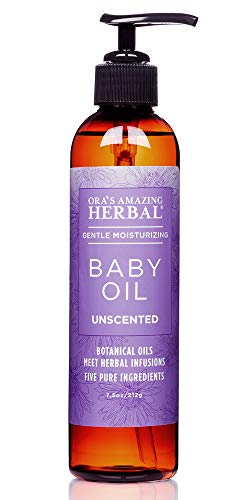 Ora's Amazing Herbal Unscented Baby Oil, Cleansing Oil, Baby Massage and Hair Oil, Calendula Baby Oil, Oraâ€™s Amazing Herbal