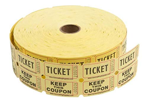 Henry Bookbinding Corp. Raffle Ticket: Yellow Double Roll of 2000 Tickets (Yellow)