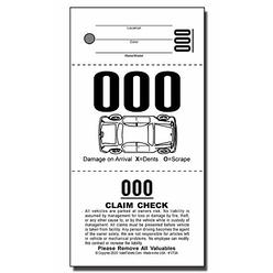 Valet Tickets .Com 3 Part Valet Parking Tickets (1000 Tickets) on 110lb Card Stock with Car Diagramâ€¦