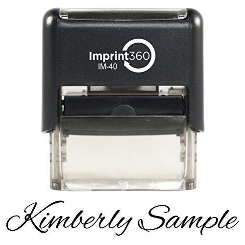 1Z9W15X IMPRINT360, Custom Signature Stamp (Personalized Name Stamp) -  Self-Inking Stamps are Perfect for Fast, Repetitive Stamping