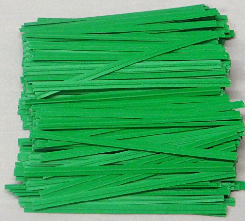 Twist Ties Green Paper Twist Ties 500 Count 3 1/2" Length Candy Making Supplies