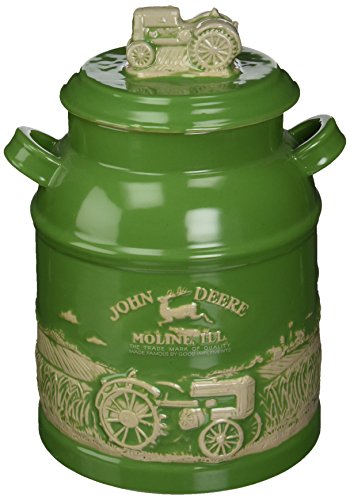 M. CORNELL IMPORTERS 6934 John Deere Milk Can Cookie Jar