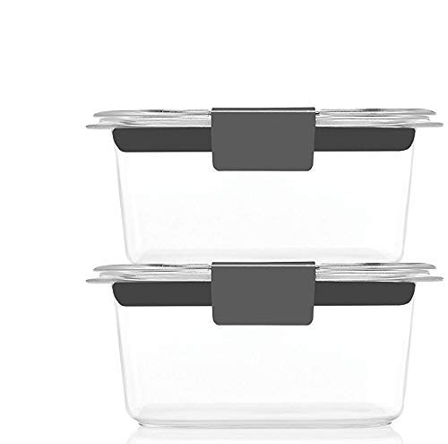 Rubbermaid Brilliance Food Storage Container, Small, 1.3 Cup, Clear, Set of 4