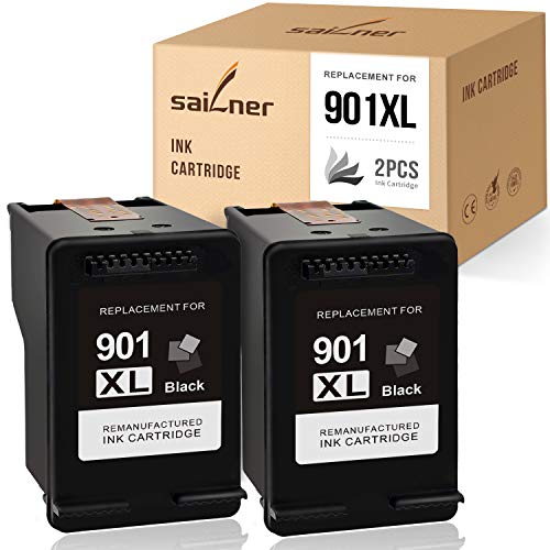 SAILNER Remanufactured Ink Cartridge Replacement for HP 901XL 901 XL use with OfficeJet J4680 J4580 4550 J4540 J4500 J4620