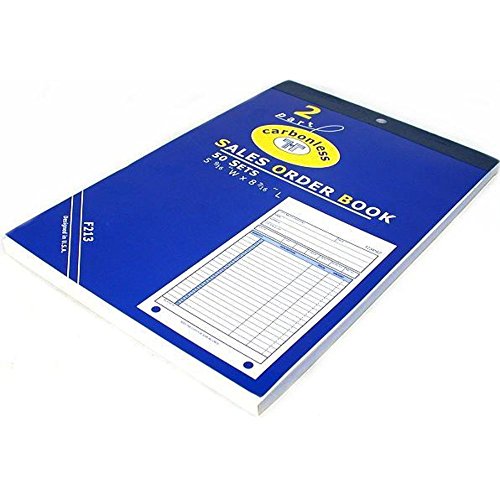 Findingking Sales Order Receipt Forms Carbonless Record Sheet Book 5 9/16" x 8 7/16"