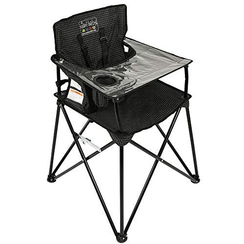 ciao! baby Portable High Chair for Babies and Toddlers, Fold Up Outdoor Travel Seat with Tray and Carry Bag for Camping,