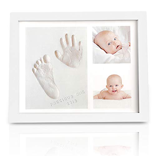 KeaBabies Baby Handprint Footprint Keepsake Kit - Baby Prints Photo Frame for Newborn - Baby Nursery Memory Art Kit Frames - Baby