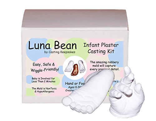 Luna Bean Infant Plaster Statue Casting Keepsake Kit - Cast Baby Hand &  Foot (Clear Sealant - Gloss)