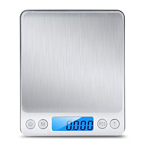 Emoly Food Scale,Digital Kitchen Scale, Mini Size Food Scale 500g/ 0.01g - High Precision Jewelry Weight Scale with Platform,