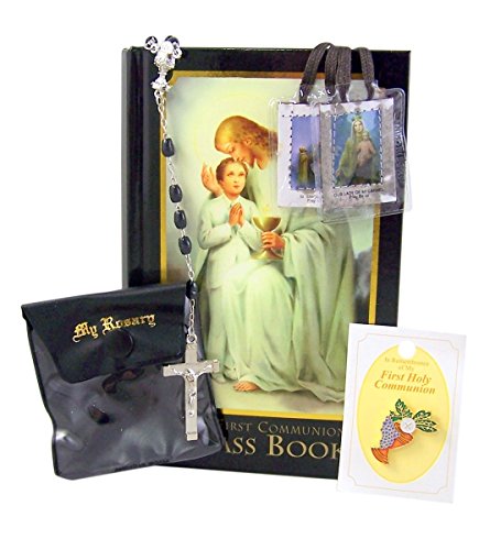 Autom First Communion Gift Set for Boys My First Communion Boxed Gift Set for Boys with Traditional Memories Mass Book