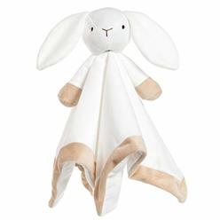 Apricot Lamb Baby Unisex Baby White Bunny Security Blanket Buddy Nursery Bed Blankets Stuffed Plush Cuddle Newborn Blanket (White Bunny,
