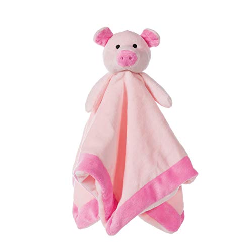 Apricot Lamb Stuffed Animals Security Blanket Pink Pig Infant Nursery Character Blanket Luxury Snuggler Plush (Pink Pig, 14