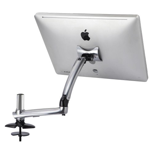 Cotytech Expandable Apple Desk Mount Spring Arm Grommet Base - Silver