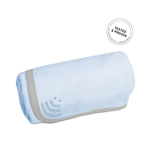 Vest Radiation Protection Baby Blanket by Vest [Light Blue] - Soft Cotton Layer + EMF Shielding Layer (Polyester/Silver)