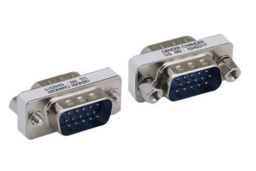 Kentek Mini HD15 15 Pin Male to Male M/M VGA SVGA Video Port Mini Adapter Gender Changer Coupler Converter