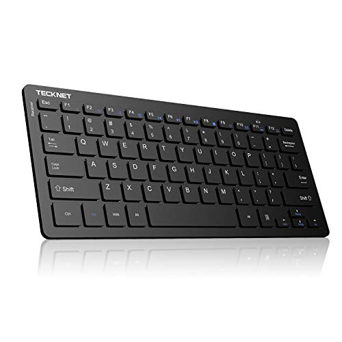 Tecknet Wireless Keyboard, TeckNet 2.4GHz Ultra Slim Portable Compact Size Whisper-Quite Small Wireless Keyboard for PC, Desktop,