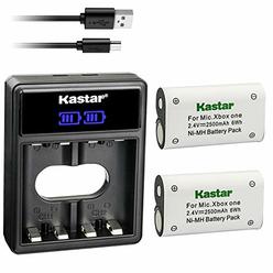 Kastar Hand Tools Kastar 2-Pack XBOX1 2500mAh N-i-MH Battery and LCD Dual USB Charger Replacement for Microsoft Xbox One, Xbox One S, Xbox One
