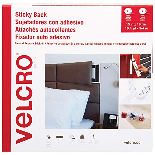 Partners Brand Velcro Brand Tape Combo Packs, 3/4" x 50', White, 1/Case