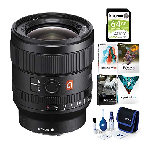 Sony Alpha FE 24mm f/1.4 GM Lens with Software Suite and Accessory Bundle (4 Items)