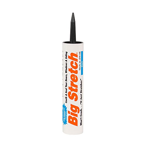 Sashco Big Stretch Acrylic Latex High Performance Caulking Sealant, 10.5 Ounce Cartridge, Black (Pack of 12)