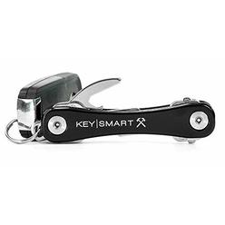 KeySmart Rugged - Multi-Tool Key Holder with Bottle Opener and Pocket Clip (up to 14 Keys, Black)