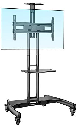 NB North Bayou Mobile TV Cart TV Stand with Wheels for 32 to 65 Inch LCD LED OLED Plasma Flat Panel Screens up to 100lbs