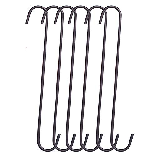 CMYK 6 Pack Heavy Duty S Hooks,(Painted with Oil Rubbed Bronze)Strong metal Hooks Can withstand up to 200 pounds for