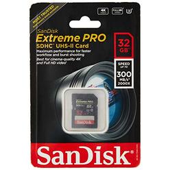Sandisk Extreme Pro - Flash Memory Card - 32 GB - SDHC UHS-II - Black