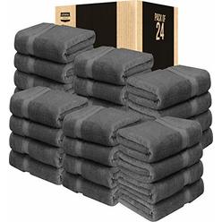 Utopia Towels Luxury Bath Towels, 27x54, Hotel and Spa Towels, Maximum Softness and Highly Absorbent (Bulk Pack of 24, Grey)