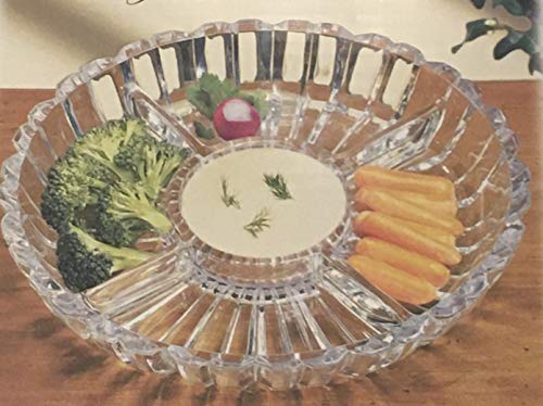 Crystal Clear Alexandria Sectional Dish/Platter, 10-Inch