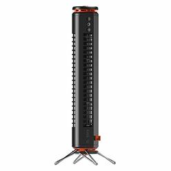 Sharper Image AXIS 12" Airbar USB Powered Tower Desk Fan with Full-Range Tilt, 3-Speed Touch Control, Black