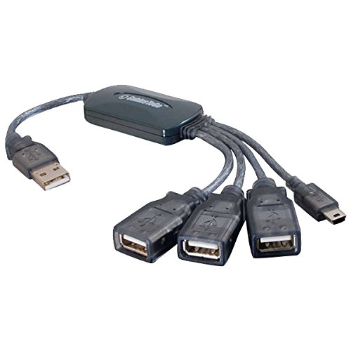 C2G 27402 4-Port USB 2.0 Hub Cable, Black (11 Inches)