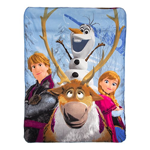Disney Frozen, "Out in the Cold" Fleece Throw Blanket, 46" x 60", Multi Color, 1 Count