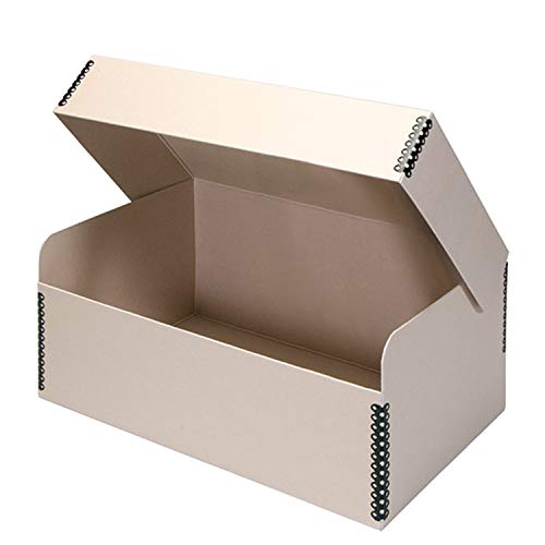 Lineco Tan Hinged Lid Photo Box 5.5" x 7.75" x 12". Archival Acid Free. Holds up to 1,100 of 4x6 or 5x7 Pictures, Print, Art.