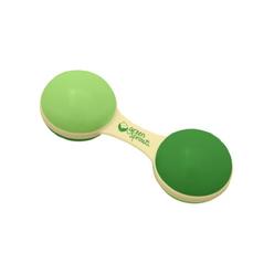 green sprouts Sprout Ware Dumbbell Rattle Made from Plants | Encourages Whole Learning The Healthy & Natural Way | Plant