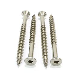 Bolt Dropper #8 x 1-1/2" Stainless Deck Screws, (100 Pack), Square Drive, Type 17 Wood Cutting Point, 18-8 (305) Stainless Steel, Hidden