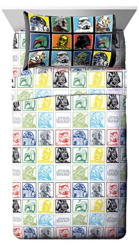 Jay Franco & Sons Jay Franco Star Wars Classic Grid 4 Piece Full Sheet Set