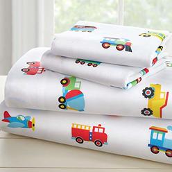 Wildkin Kids Microfiber Twin Sheet Set for Boys and Girls, Bedding Sheet Set Includes Top Sheet, Fitted Sheet, and One