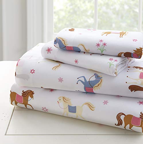 Wildkin Kids Microfiber Full Sheet Set for Boys and Girls, Bedding Sheet Set Includes Top Sheet, Fitted Sheet, and One
